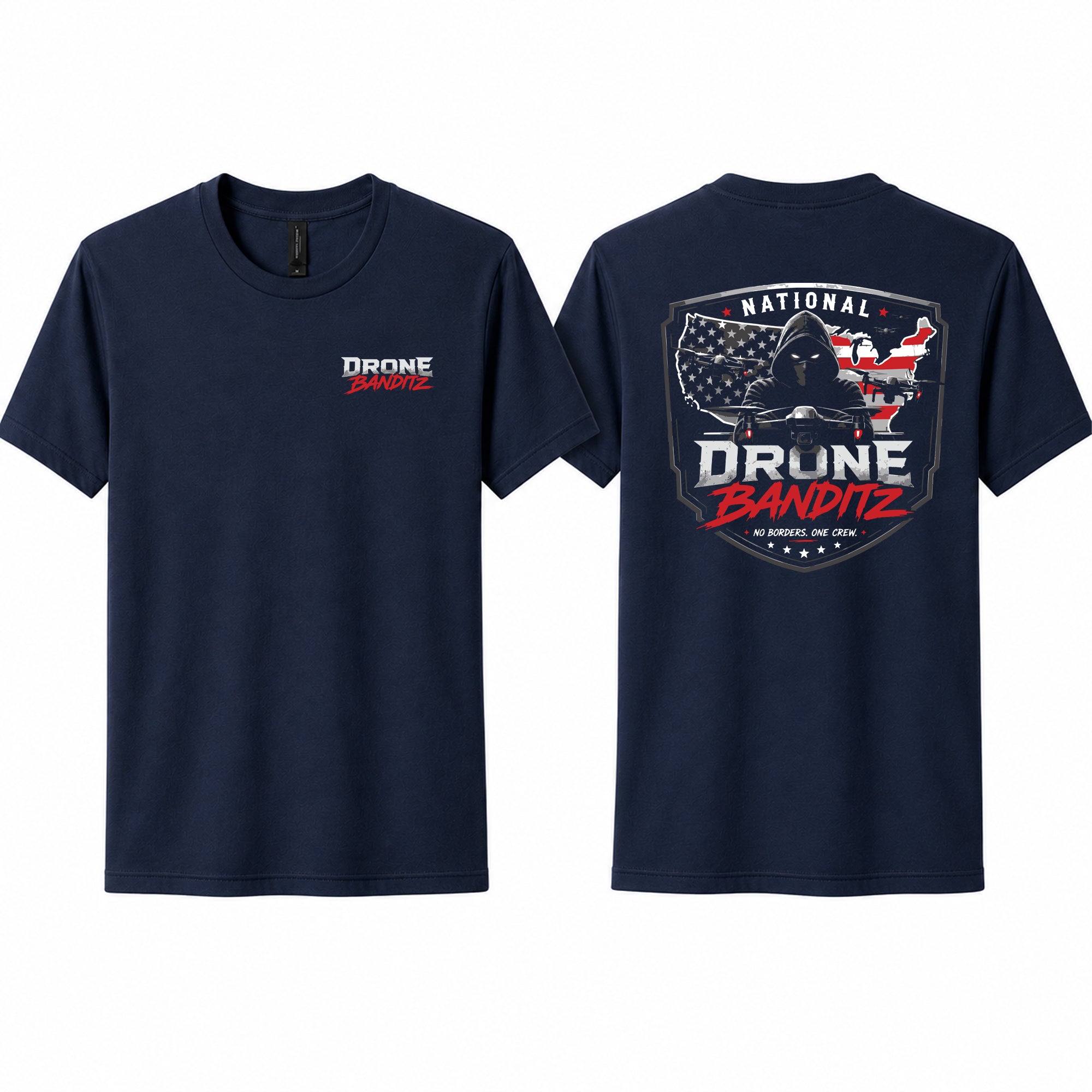 Drone Banditz “No Borders. One Crew.” Premium Tee