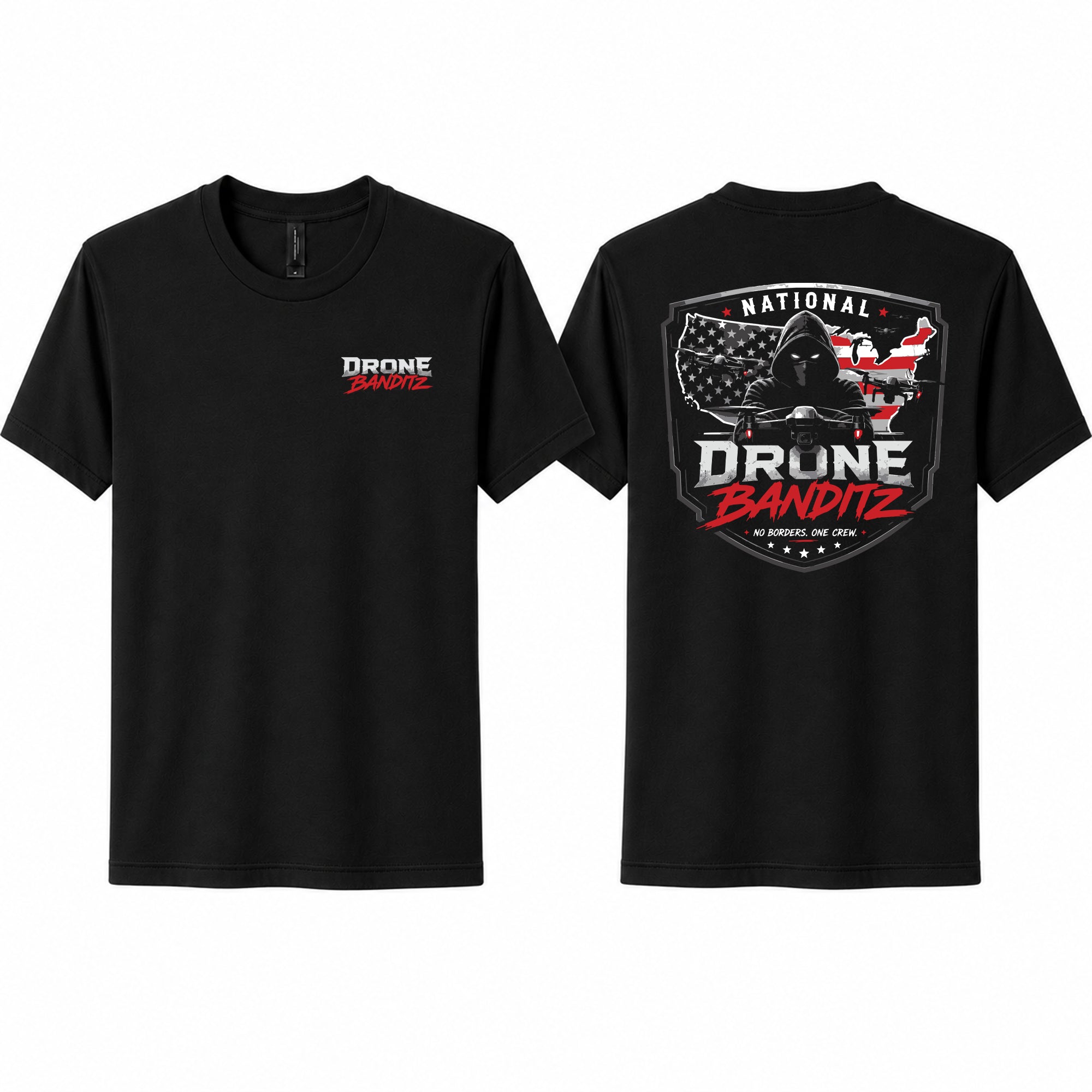 Drone Banditz “No Borders. One Crew.” Premium Tee