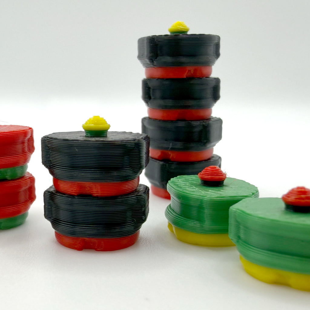 Lock Pon Stop "Likkle Man Dem" Magnetic Ludi Pieces (16-Pack)