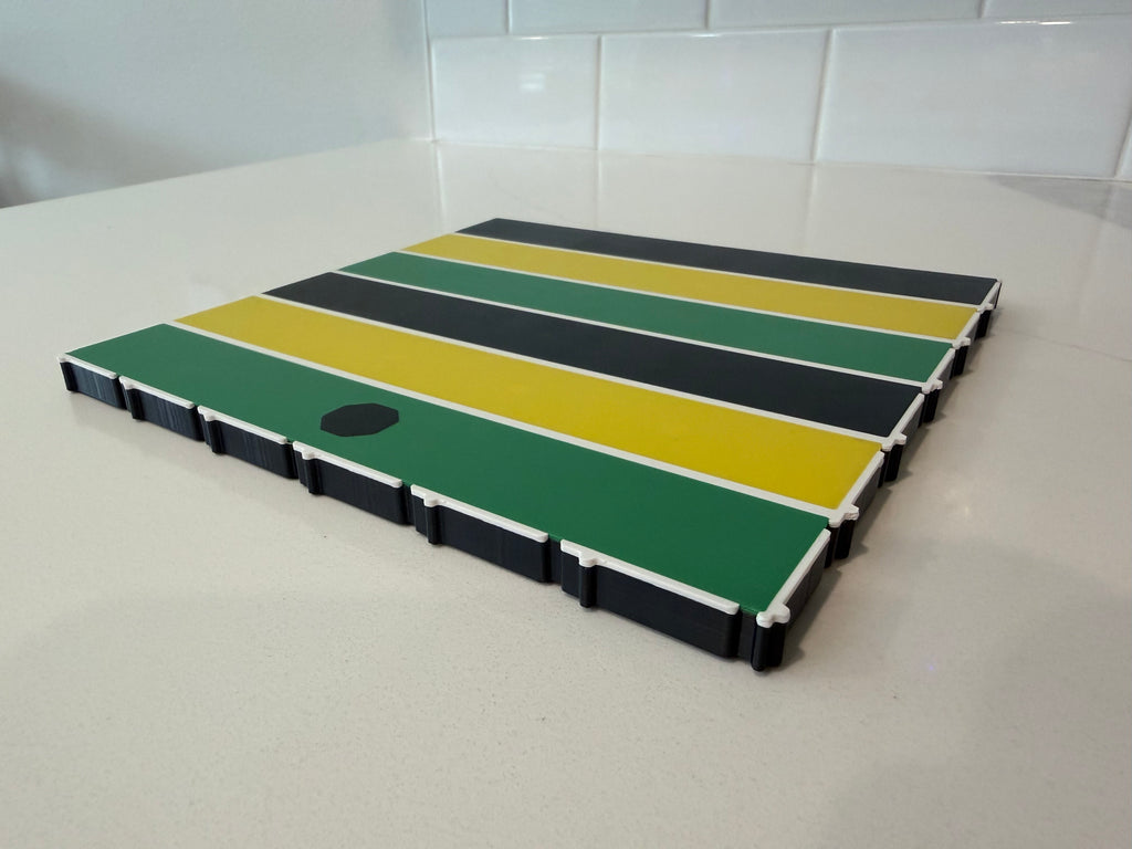 Individual modular side panel for the Lock Pon Stop 24x24 Modular Magnetic Ludi Board, featuring precision snap-together connections, built-in magnetic alignment, and durable ASA construction for quick assembly and long-lasting performance.