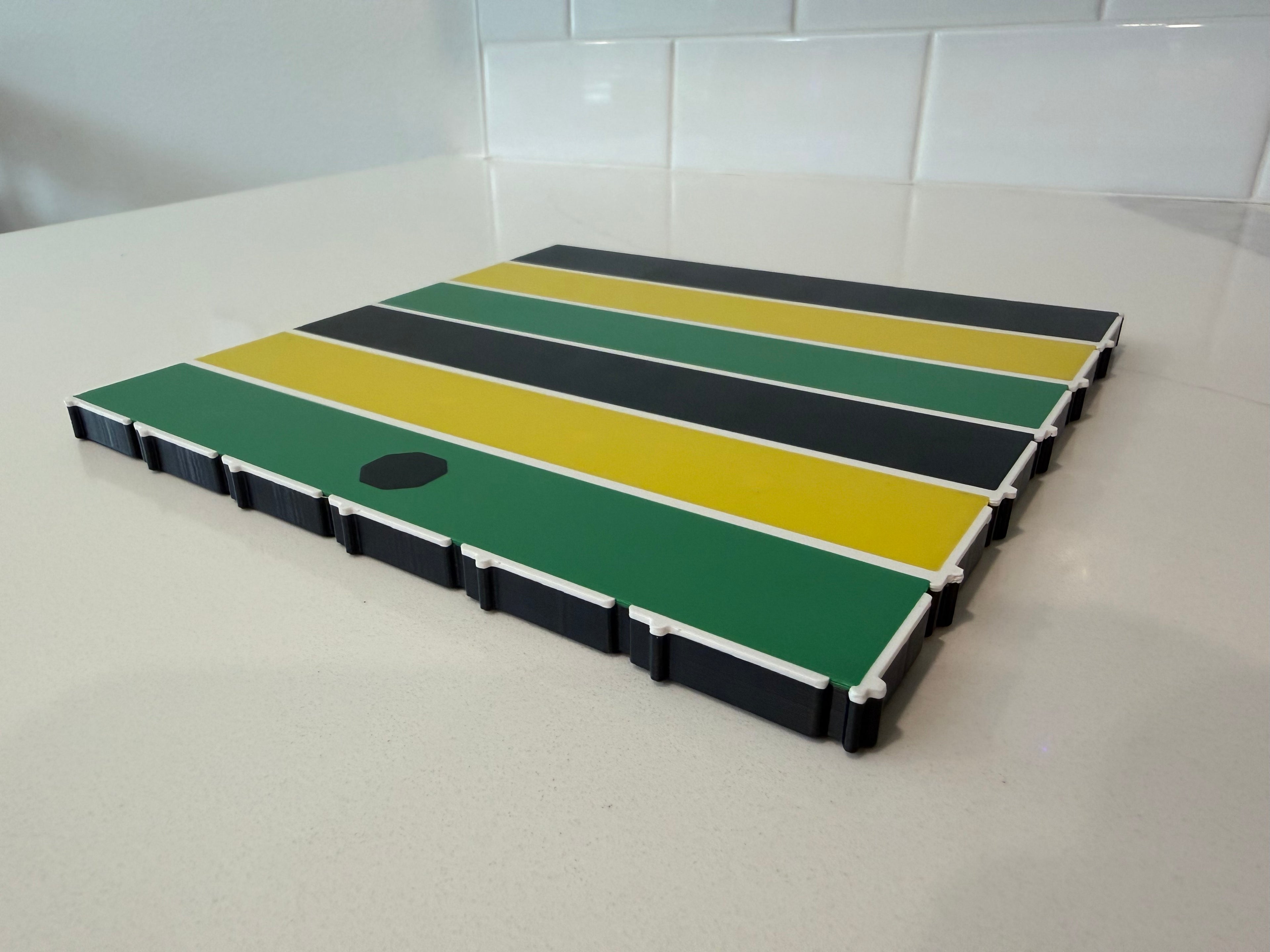 Individual modular side panel for the Lock Pon Stop 24x24 Modular Magnetic Ludi Board, featuring precision snap-together connections, built-in magnetic alignment, and durable ASA construction for quick assembly and long-lasting performance.