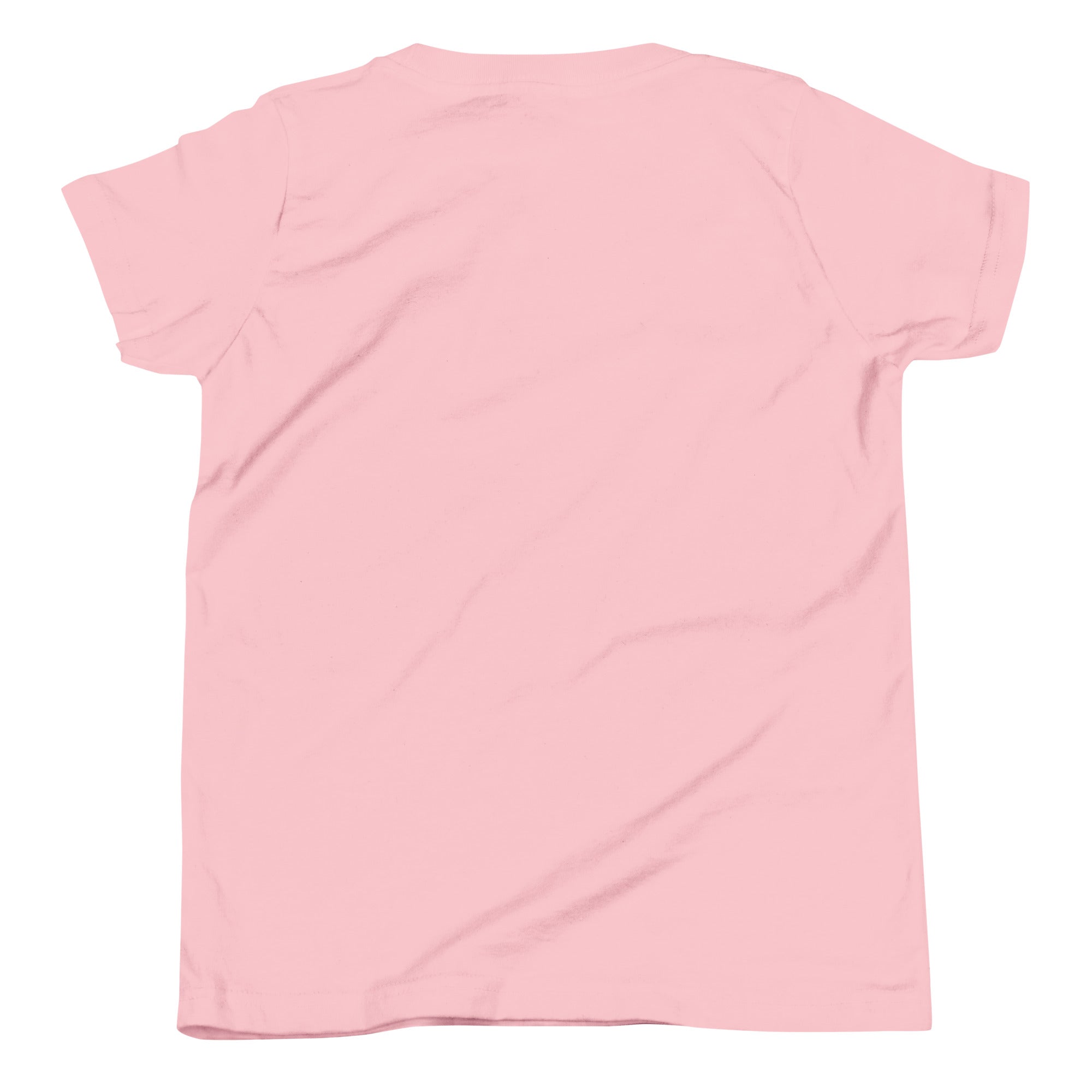 Back view of the pink Boricua American youth T-shirt.

