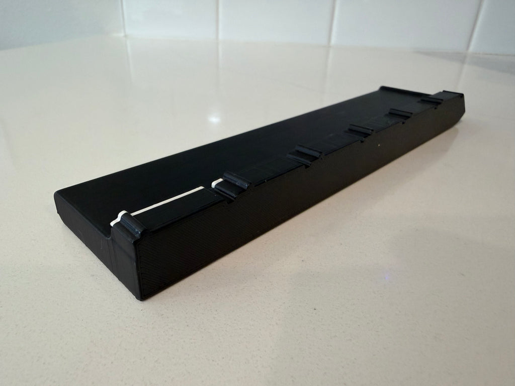 Backside of a Lock Pon Stop side wall connector for the 24x24 Modular Magnetic Ludi Board, showcasing precision snap-together locking tabs, built-in magnetic alignment, and durable ASA construction for secure assembly and long-lasting performance.